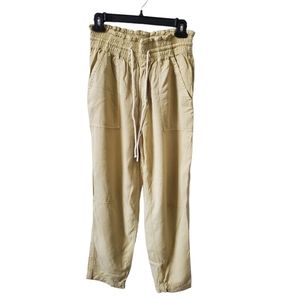 Yellow h&m drawstring pants